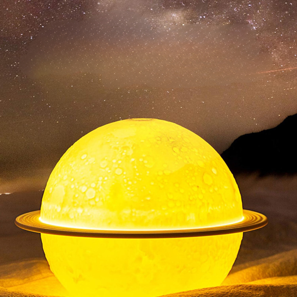 Planet Design Humidifier With Wooden Stand-Sparklie Lights