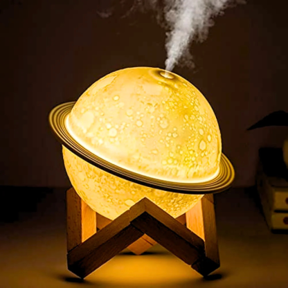 Planet Design Humidifier With Wooden Stand-Sparklie Lights