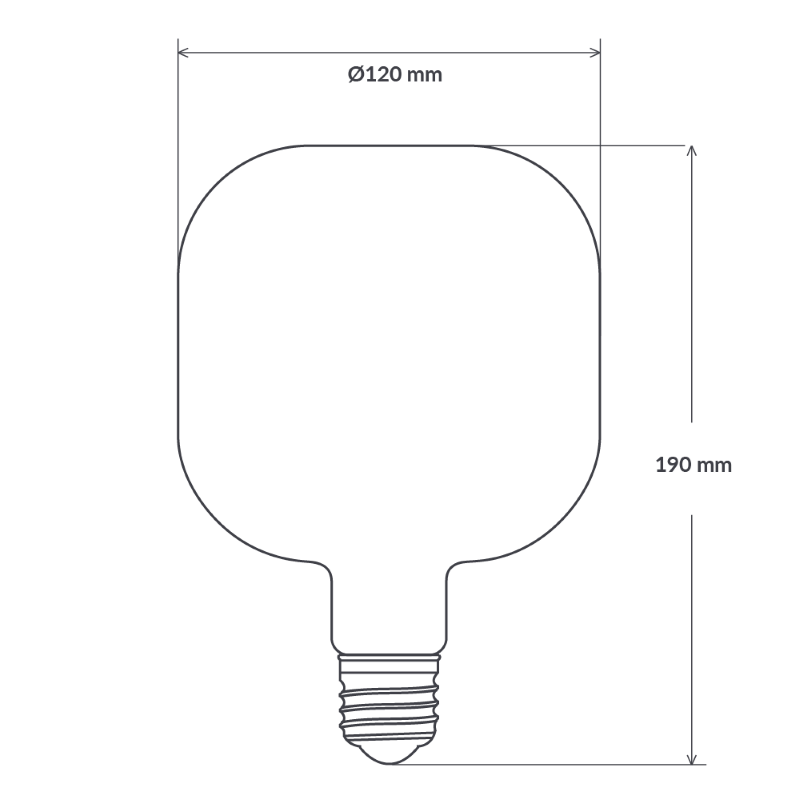 Porcelain T120 LED Bulb-Sparklie Lights
