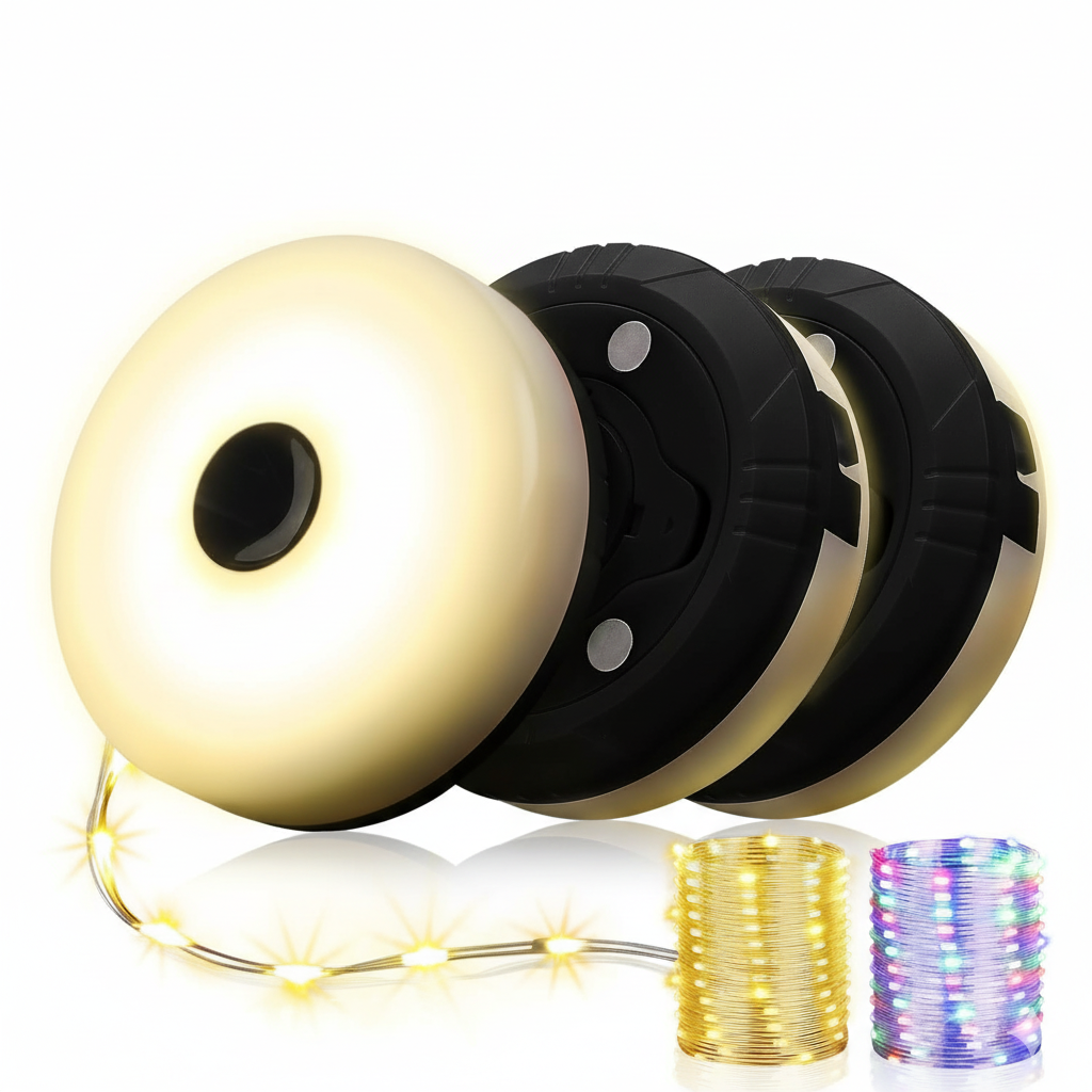 Rechargeable Tent Lights String With 8 Lighting Modes With Hanging Waterproof Portable LED Lamp