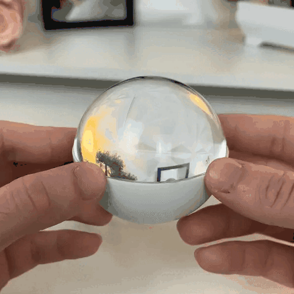 Rounded Media Sphere With Integrated Visual Playback Display