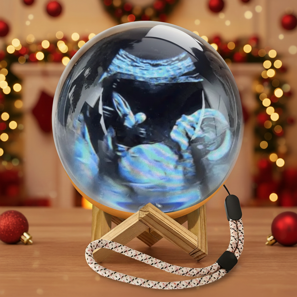 Rounded Media Sphere With Integrated Visual Playback Display