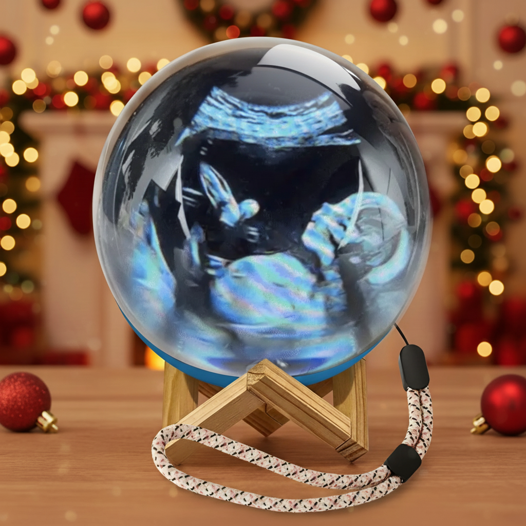 Rounded Media Sphere With Integrated Visual Playback Display