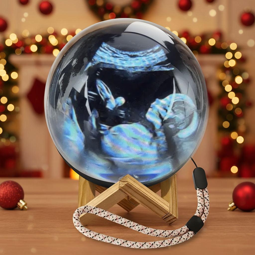 Rounded Media Sphere With Integrated Visual Playback Display