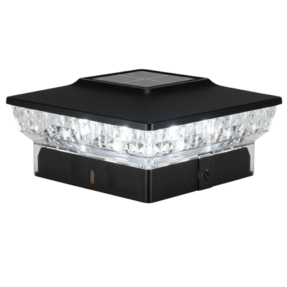 Flickering Flame Solar Post Cap Lights For Outdoor Deck And Fence