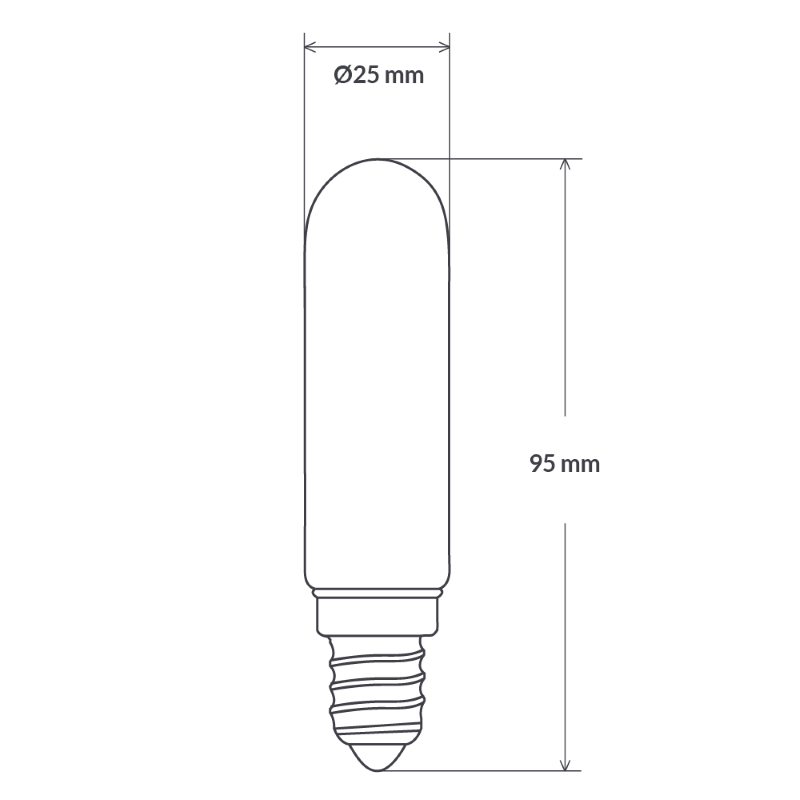 4W Tubular Dimmable LED Light Bulb (E12) in Warm White-Sparklie Lights