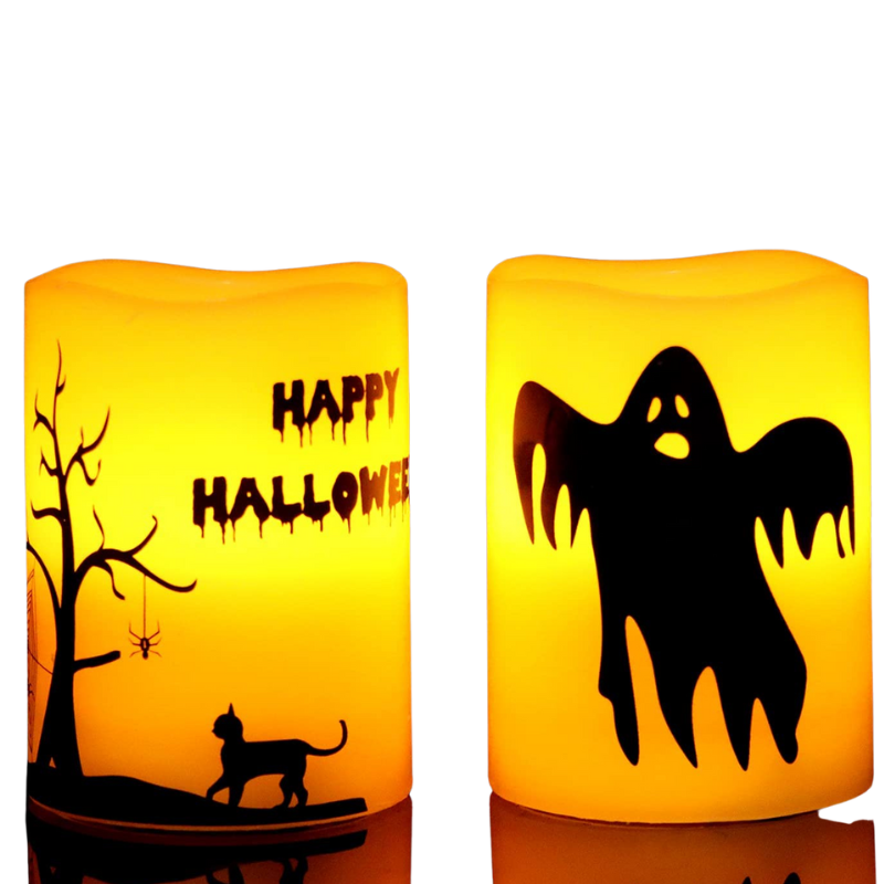 Set of 2 Halloween Decorative LED Candles-Sparklie Lights