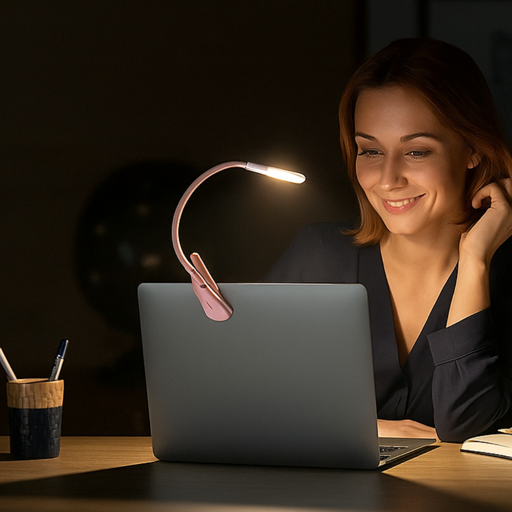 Clip On Rechargeable Reading Light-Sparklie Lights