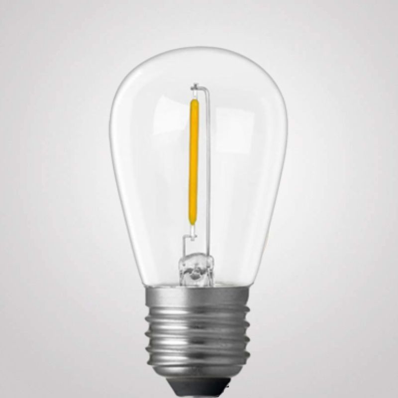 1W 3 Volt S14 LED Light Bulb (E27) Clear in Warm White-Sparklie Lights