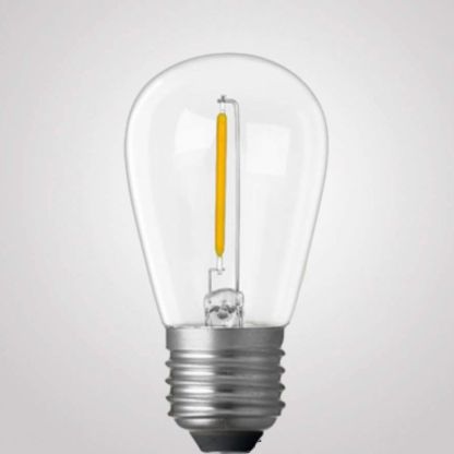 1W 3 Volt S14 LED Light Bulb (E27) Clear in Warm White-Sparklie Lights