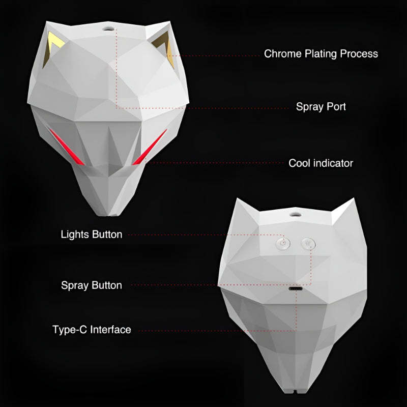 Wolf Inspired Air Humidifier-Sparklie Lights