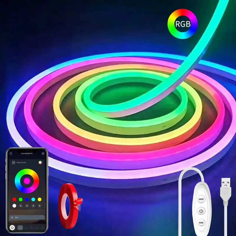 Music Sync Control RGB LED Neon Rope Lights