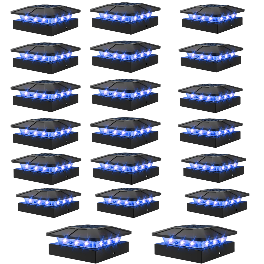 Waterproof LED Solar Post Cap Lights for Outdoor Fence