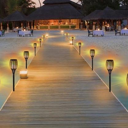 Solar Light Waterproof Flickering Flames Torches-Sparklie Lights