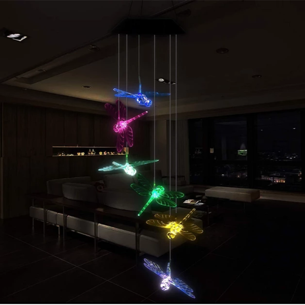 Solar Wind Chime With Color Changing LED Waterproof Outdoor Decorative Lights-Sparklie Lights