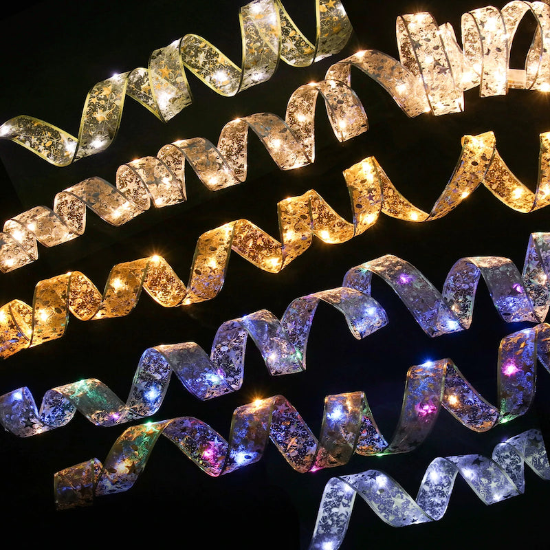Christmas Ribbon Fairy String Light-Sparklie Lights