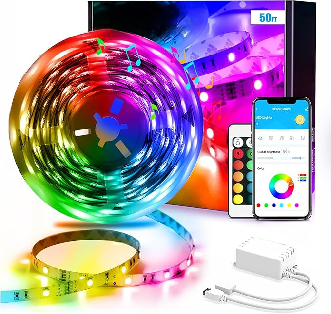 Bluetooth Controlled LED Light Kit With Flexible Stripe-Sparklie Lights