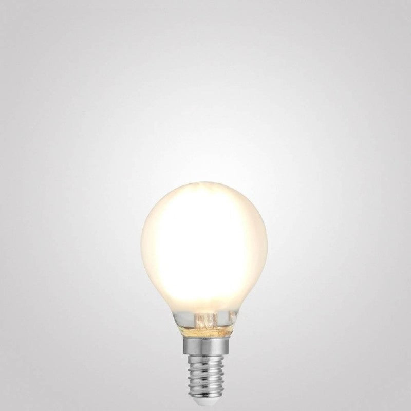 4W Fancy Round Dimmable LED Bulb (E14) Frosted in Warm White-Sparklie Lights