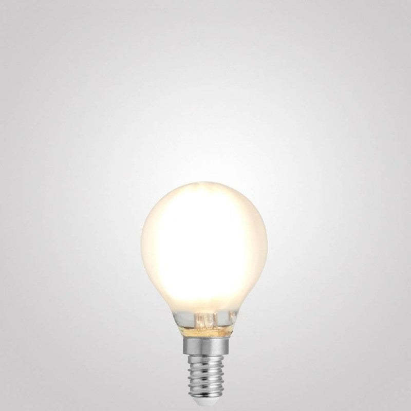 4W Fancy Round Dimmable LED Bulb (E14) Frosted in Warm White-Sparklie Lights