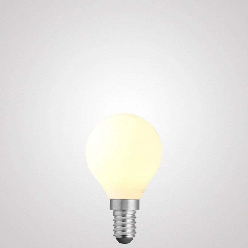 6W 12 Volt DC Fancy Round Opal Dimmable LED Bulb (E14) in Warm White-Sparklie Lights