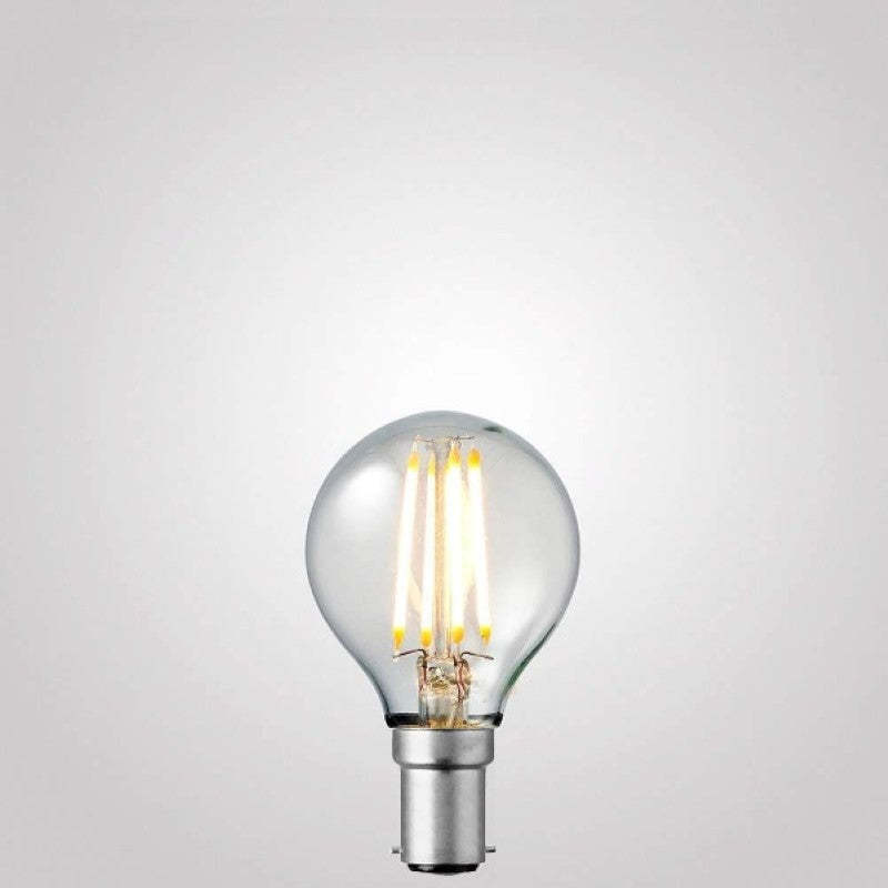4W Fancy Round Dimmable LED Bulb (B15) Clear in Warm White-Sparklie Lights
