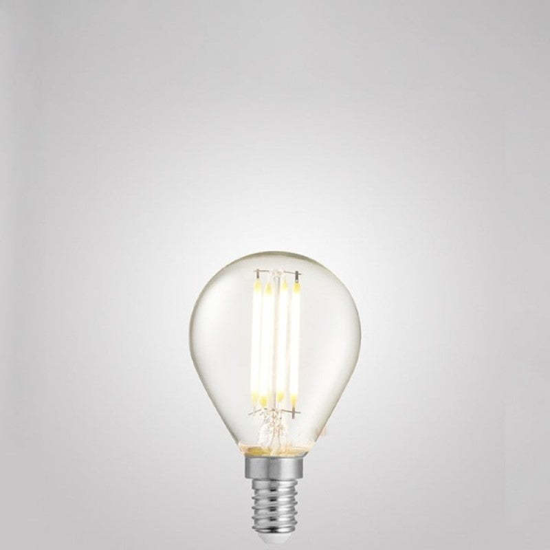 4W Fancy Round Dimmable LED Bulb (E14) Clear in Warm White-Sparklie Lights