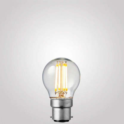 4W 12-24 Volt DC Fancy Round Dimmable LED Light Bulb (B22) in Warm White-Sparklie Lights