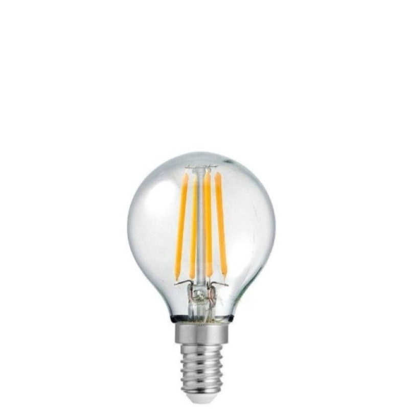 4W Fancy Round Dimmable LED Bulb (E14) Clear in Warm White-Sparklie Lights