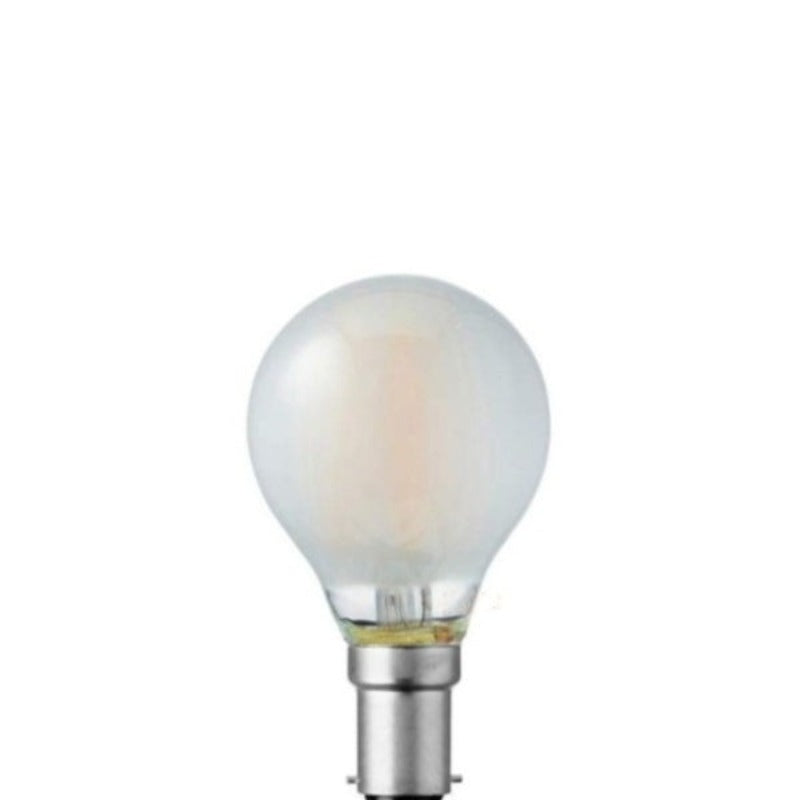 4W Fancy Round Dimmable LED Bulb (B15) Frosted in Warm White-Sparklie Lights