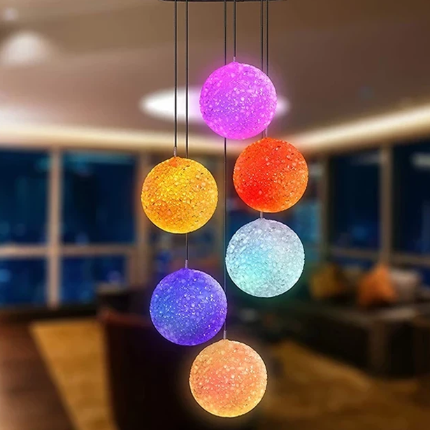 Solar Wind Chime With Color Changing LED Waterproof Outdoor Decorative Lights-Sparklie Lights