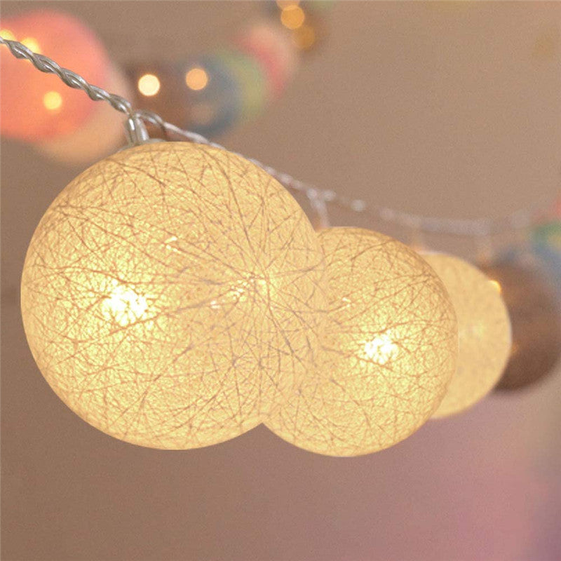 The Cotton Ball LED String Lights-Sparklie Lights