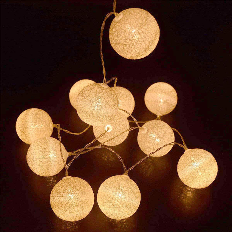 The Cotton Ball LED String Lights-Sparklie Lights