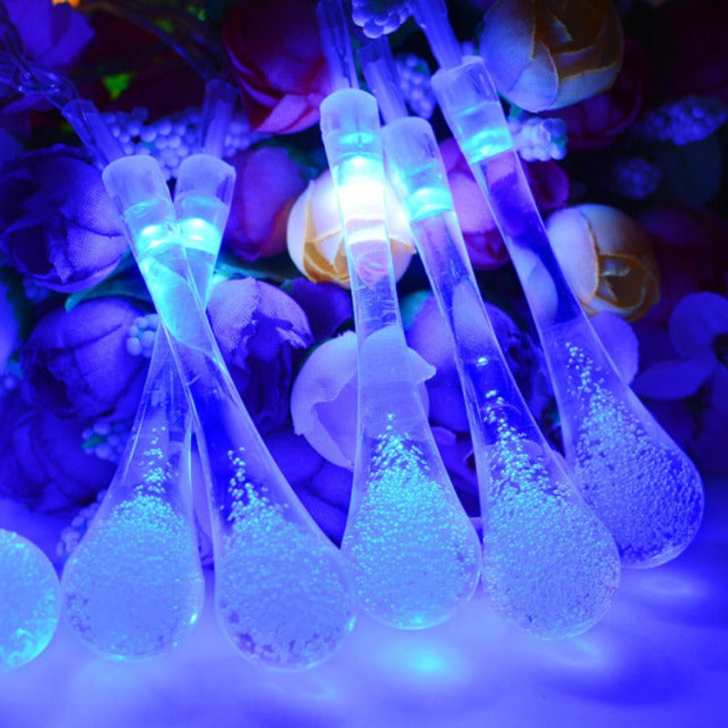 The Water Drops Solar String Lights-Sparklie Lights