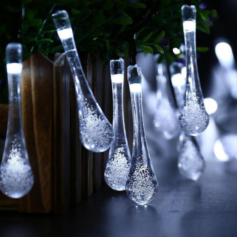 The Water Drops Solar String Lights-Sparklie Lights