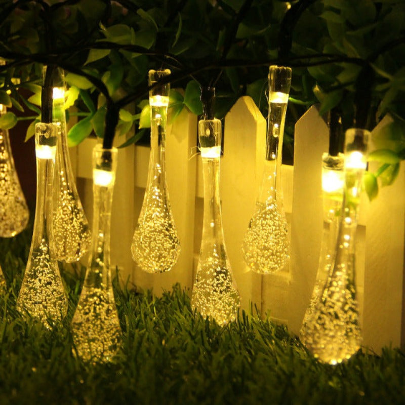 The Water Drops Solar String Lights-Sparklie Lights