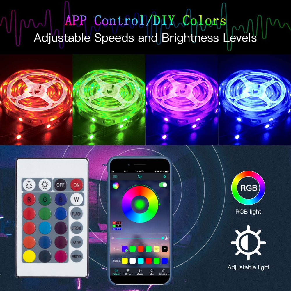 The Bluetooth LED Strip Lights-Sparklie Lights