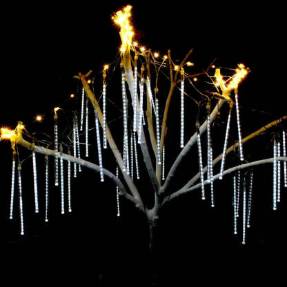 The LED Tube Shower Rain String Lights-Sparklie Lights