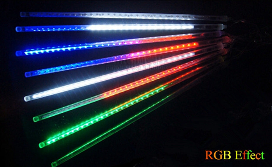 The LED Tube Shower Rain String Lights-Sparklie Lights