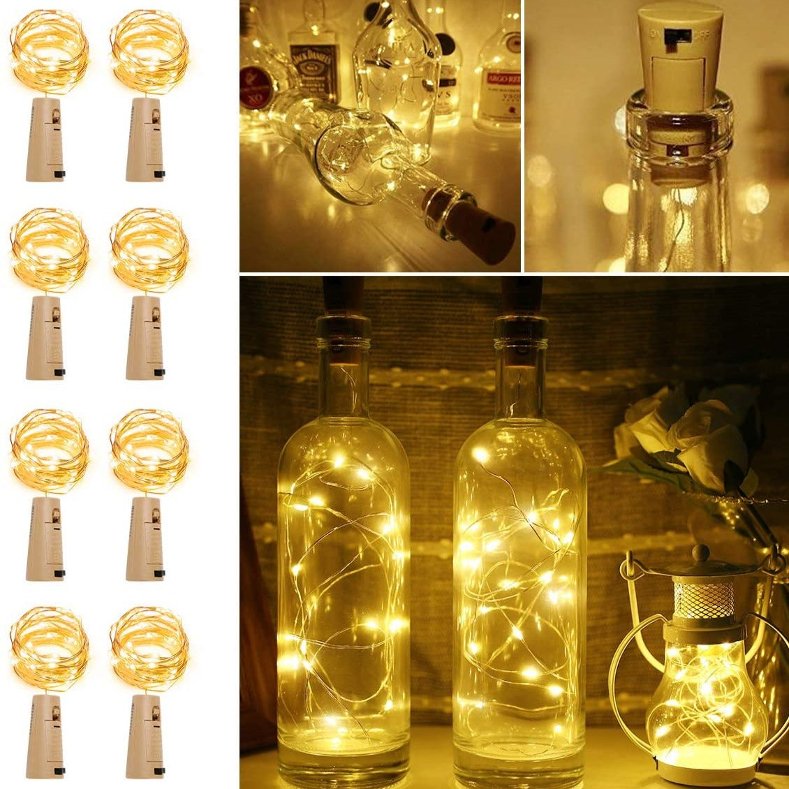 The 6Pcs Bottle Cork LED String Lights-Sparklie Lights