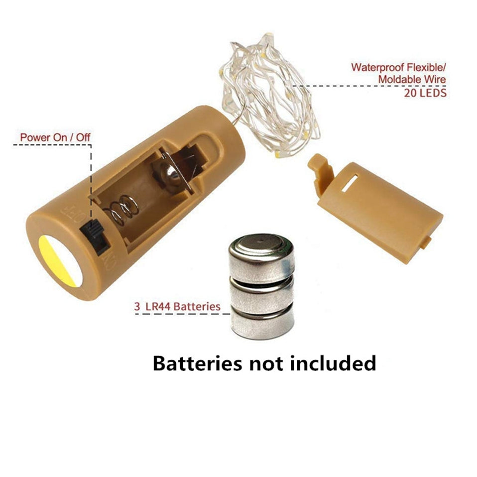 The 6Pcs Bottle Cork LED String Lights-Sparklie Lights