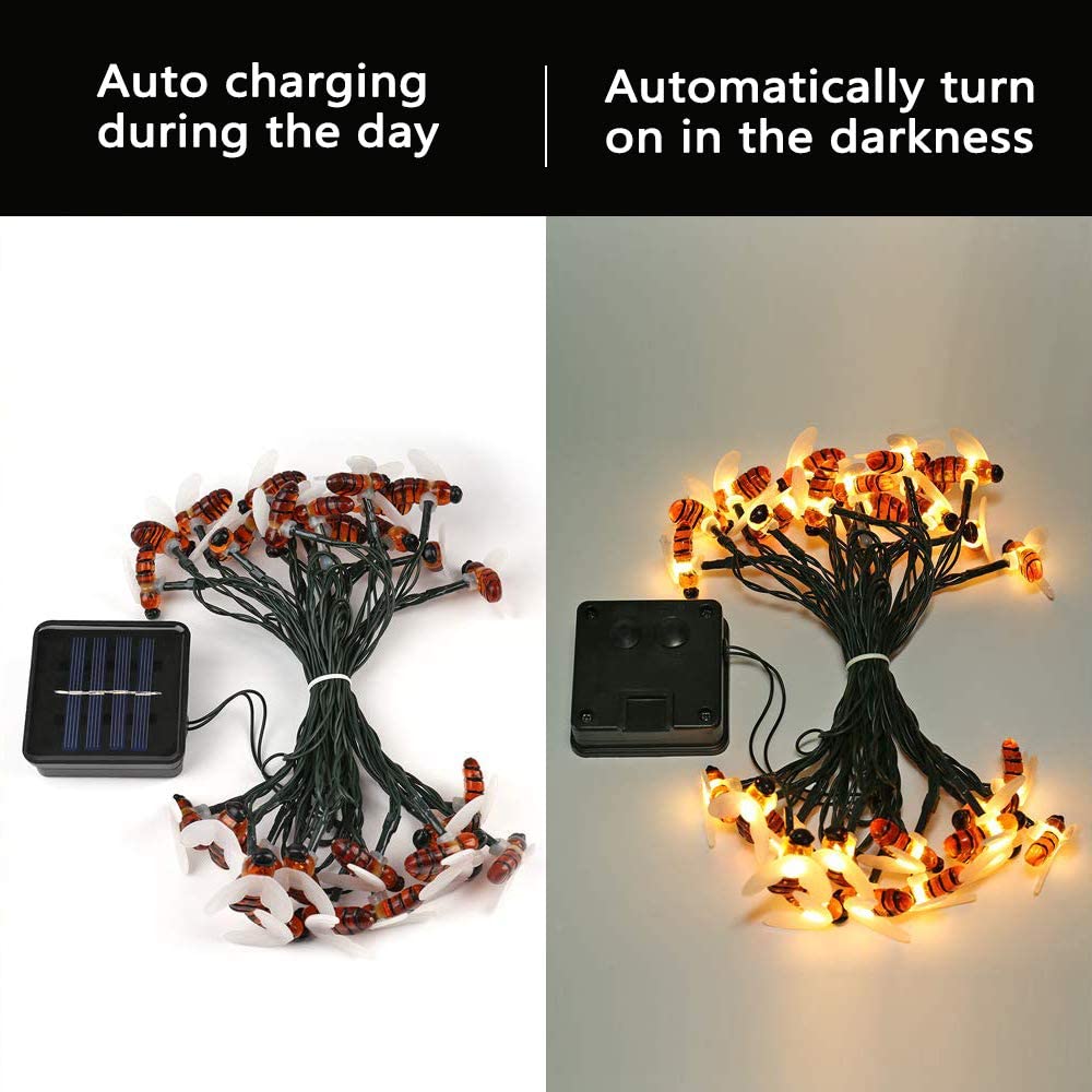 The LED String Solar Bee Lights-Sparklie Lights