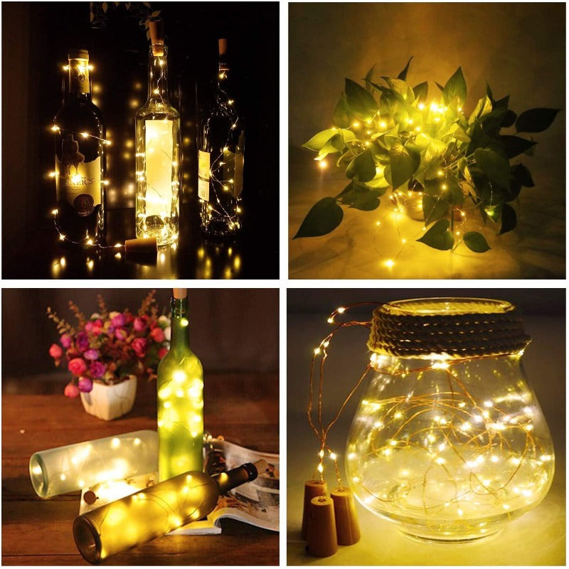 The Wine Bottle Cork LED String Lights-Sparklie Lights
