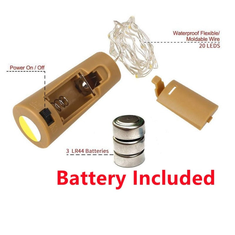 The Wine Bottle Cork LED String Lights-Sparklie Lights