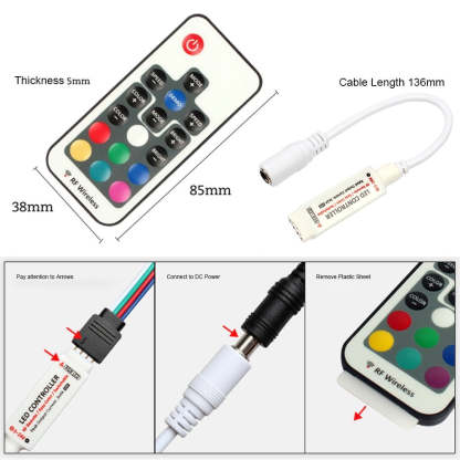 The 17 Keys RF LED RGB Controller-Sparklie Lights