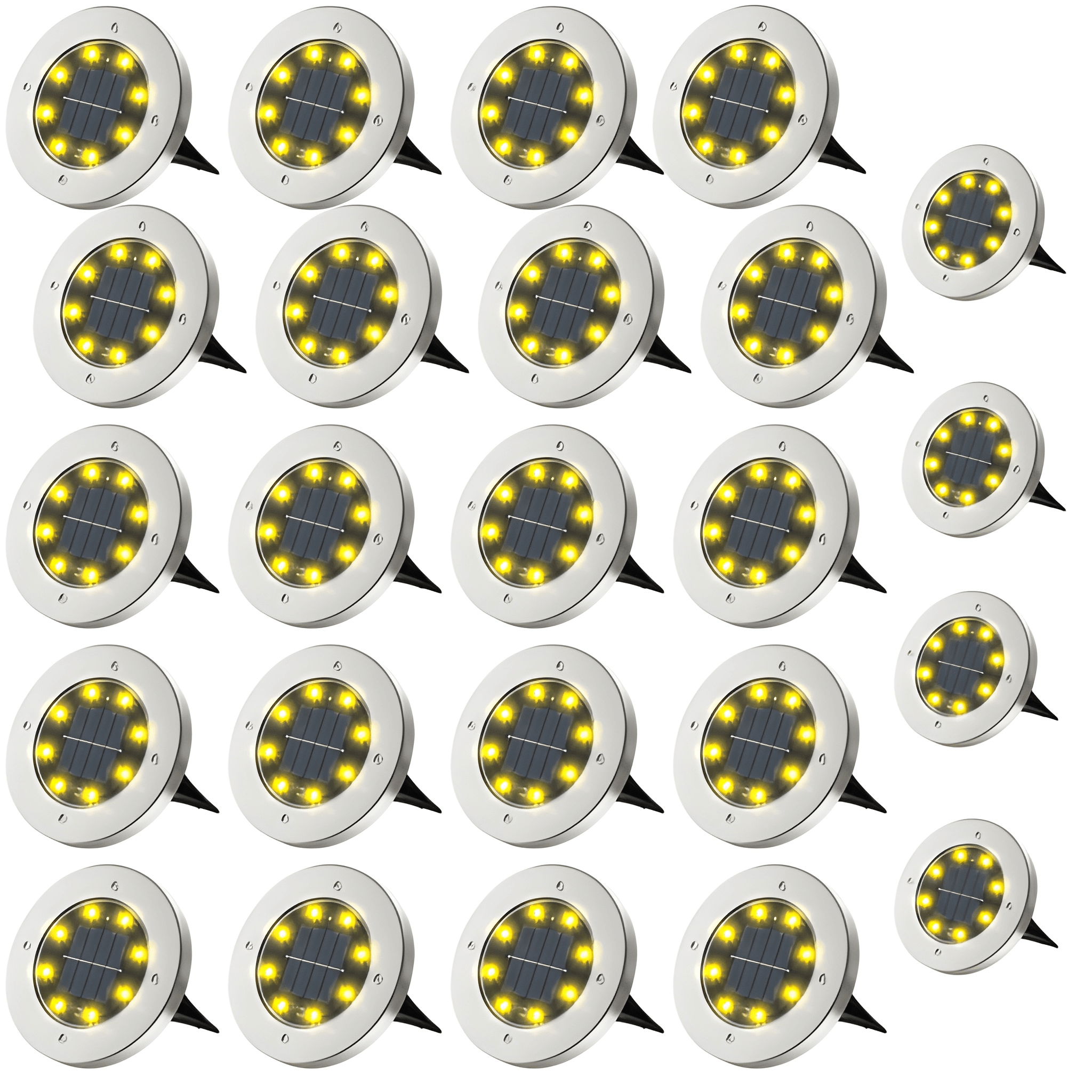 Waterproof Solar Pathway Lights for Gardens and Walkways Set