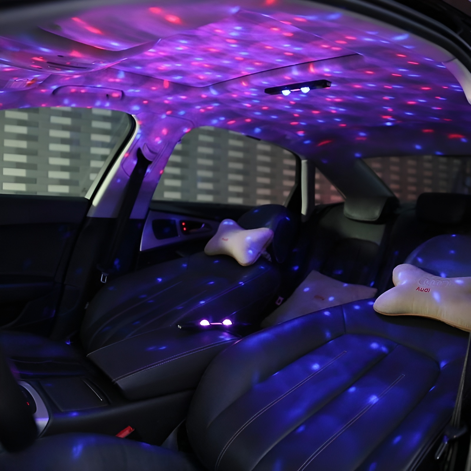  Wireless USB Rechargeable Ambient LED Lights For Car Decor