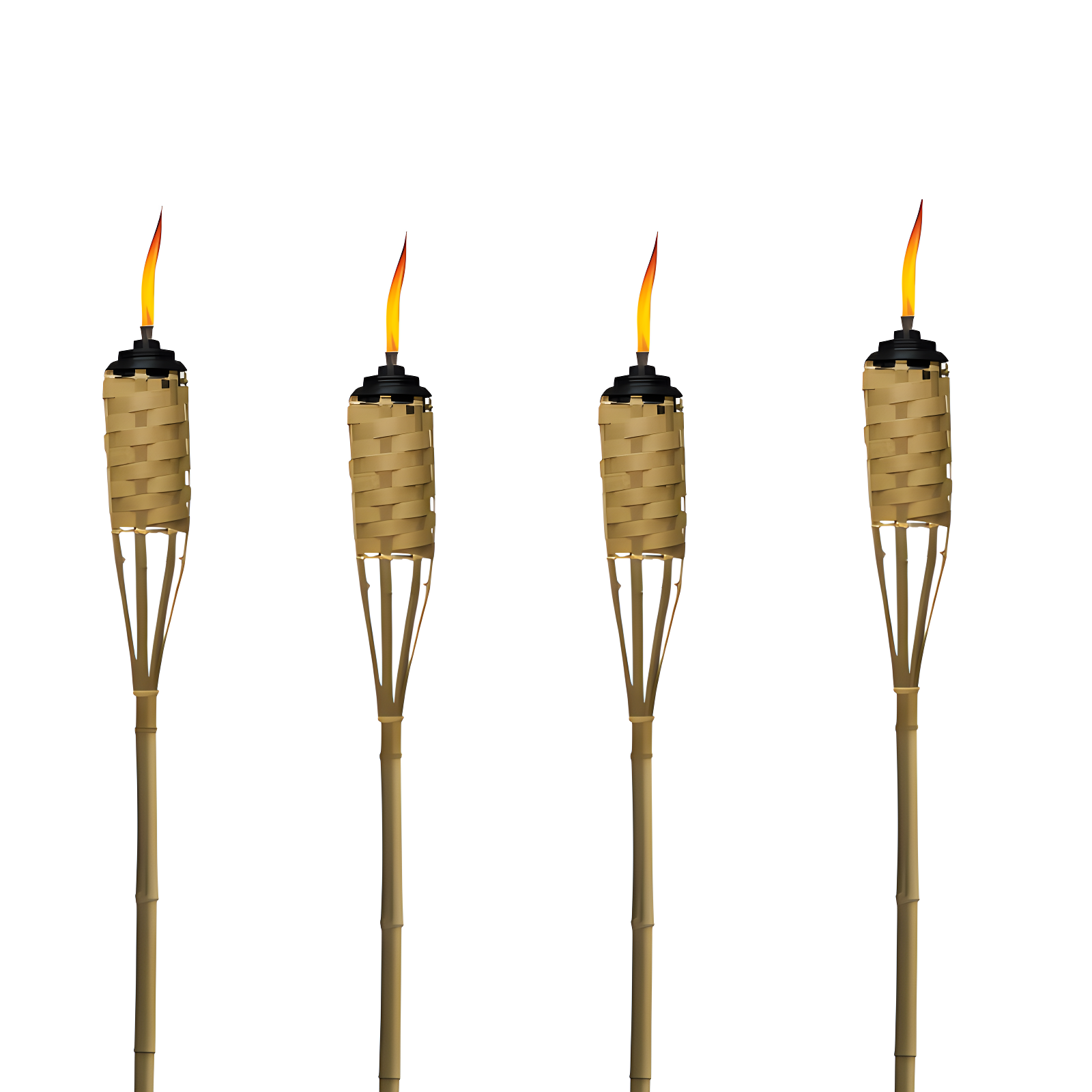 Pack Of 4 Weather Resistant Citronella Torches For Outdoor Decor