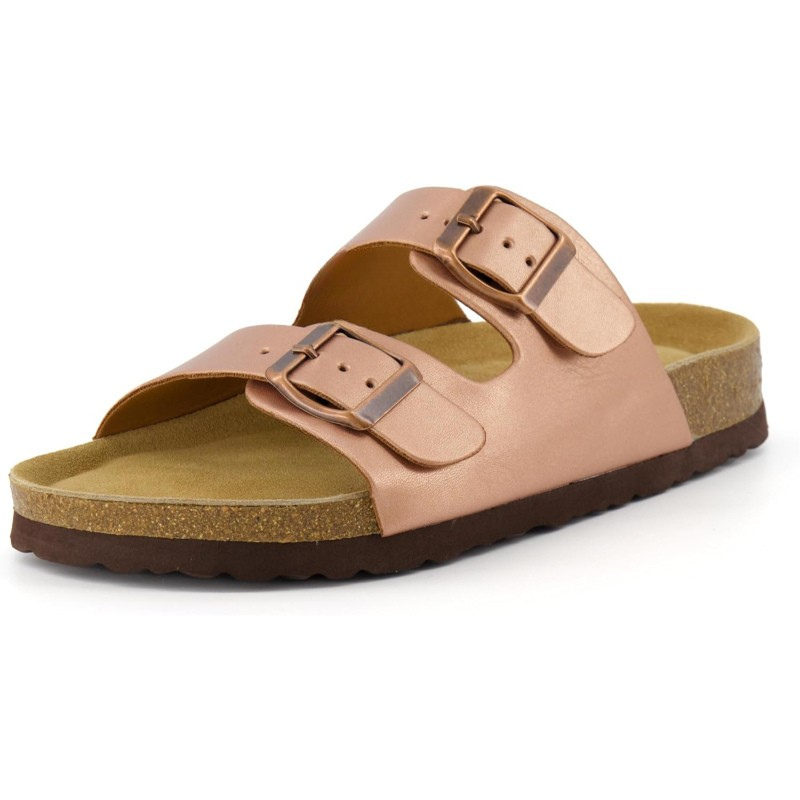 Adjustable Double-strap Cork Footbed Sandals With Eva Sole