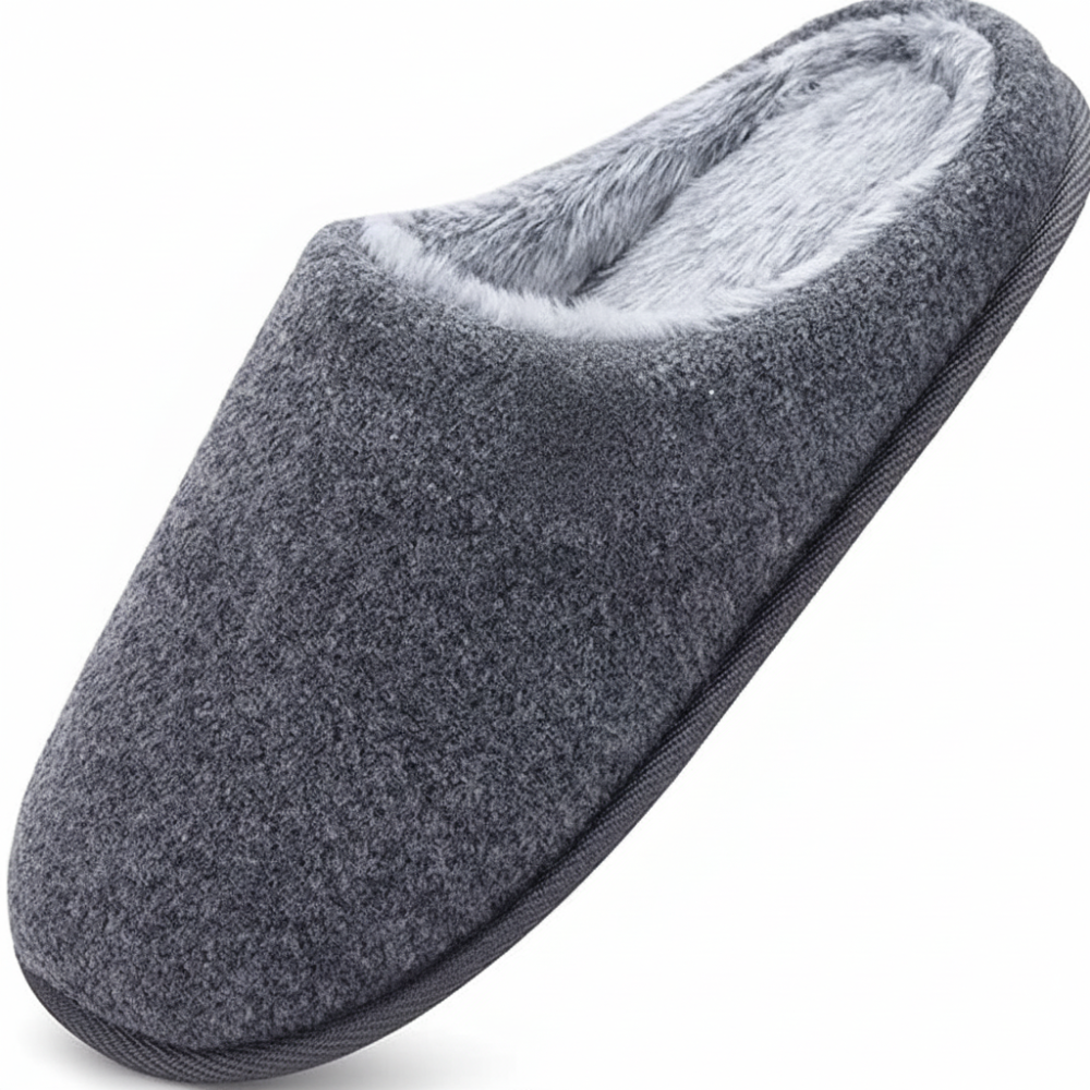 Mens Cozy Memory Foam scuff Slippers Slip