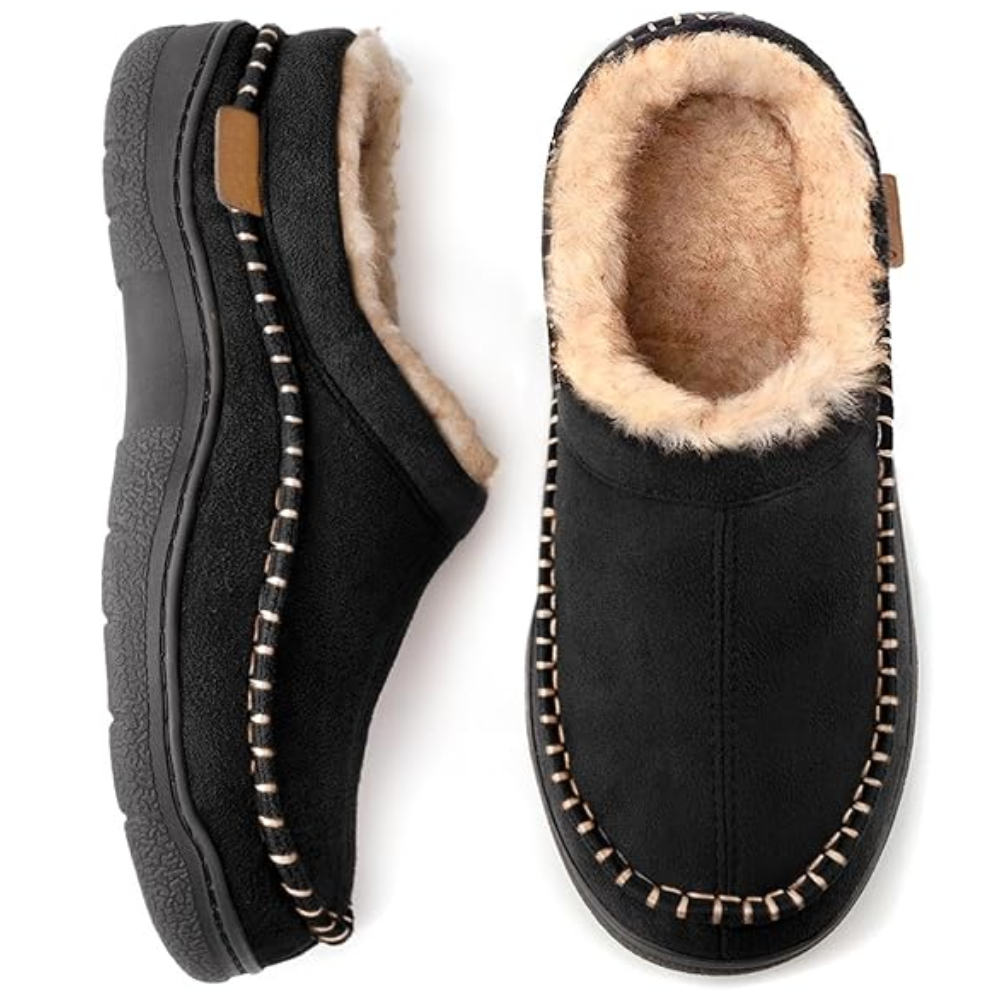 Men's Moccasin Slippers Memory Foam House Shoes
